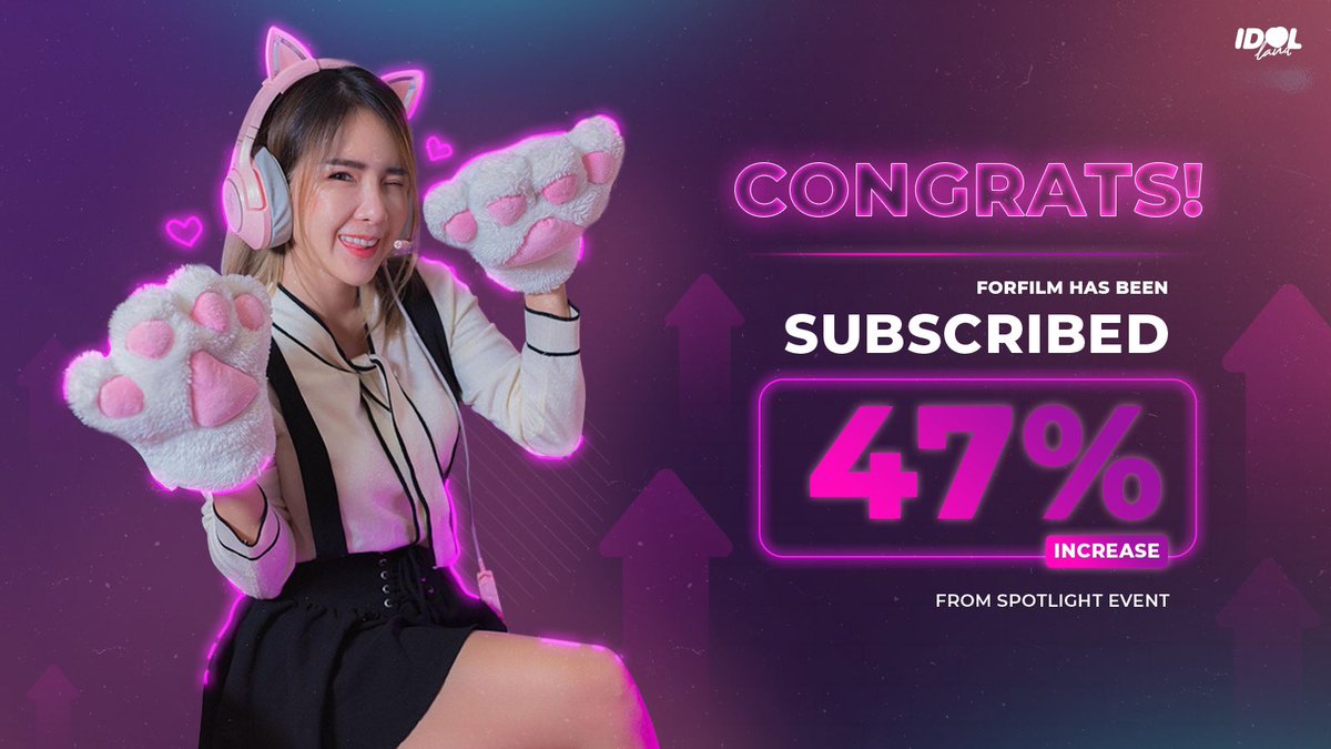 IdolLandCrypto's tweet photo. Congratulations 🤩💖
Forfilm has been subscribed 47% increase from spotlight event 
with her discount code: Forfilmsp75

 #IDOLLAND $idol #Crypto #idol #sexy #onlyfan #creator https://t.co/pFHBQIgt02