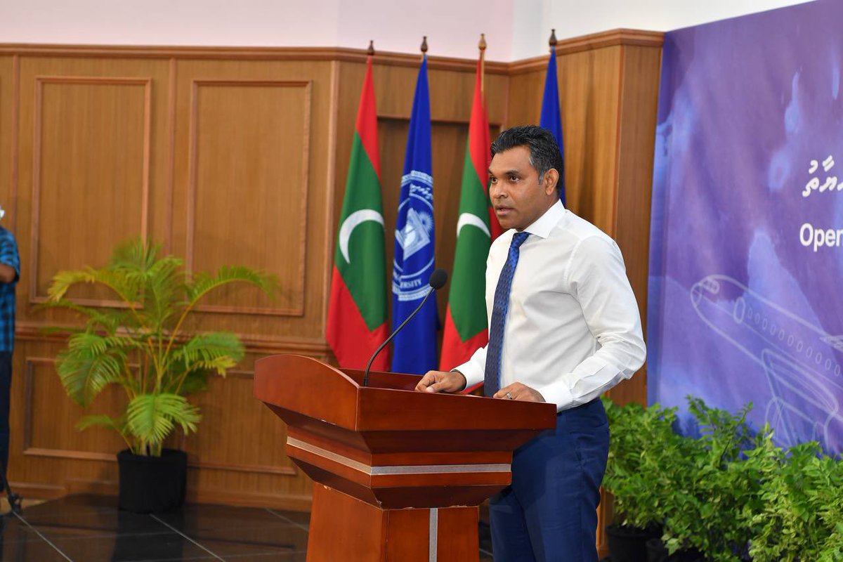 presidencymv's tweet photo. Vice President @FaisalNasym attends the inauguration of @MaldivianAero Aviation Academy https://t.co/daUyX6OcpD