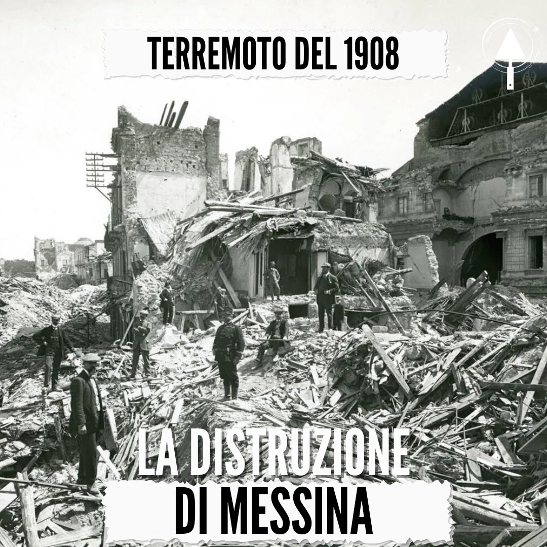 Archeo_Me's tweet photo. 🗓 #ACCADDEOGGI - #Terremotodel1908

👉🏻 Alle ore 5:20:27 del 28 dicembre #1908 e con una durata di 37 secondi, il sisma distrusse #Messina e #ReggioCalabria.

🌊 I superstiti, rifugiatisi in spiaggia, furono travolti da un #maremoto: oltre 100k le vittime complessive.

#ArcheoMe https://t.co/gVrOOlKS5A