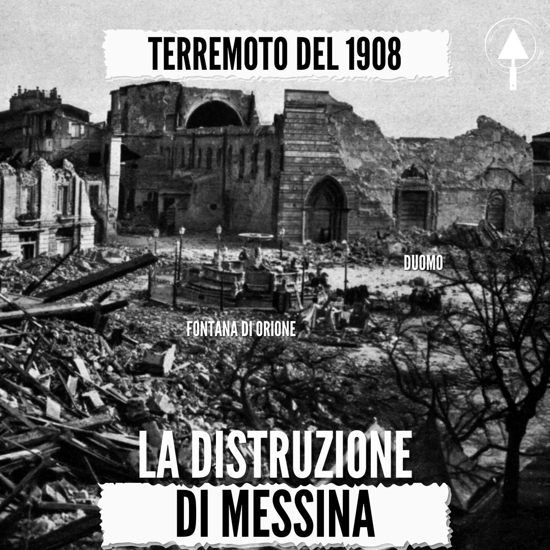 Archeo_Me's tweet photo. 🗓 #ACCADDEOGGI - #Terremotodel1908

👉🏻 Alle ore 5:20:27 del 28 dicembre #1908 e con una durata di 37 secondi, il sisma distrusse #Messina e #ReggioCalabria.

🌊 I superstiti, rifugiatisi in spiaggia, furono travolti da un #maremoto: oltre 100k le vittime complessive.

#ArcheoMe https://t.co/gVrOOlKS5A