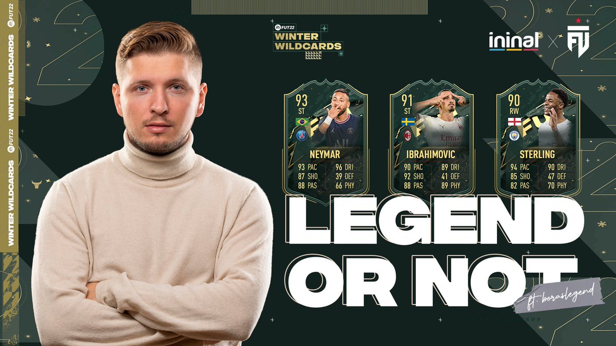 FUTesportsgg's tweet photo. Which one of these Winter Wildcards would you choose for your team? 🤔
This week on #LegendorNot with @ininal, we've got 3 cards for your ultimate team! 🔥⚽️
The winner will get evaluated by the legend himself @ivanlapanje, and you'll know if it's worth the money! 👇 https://t.co/gBhDqJ4mR2