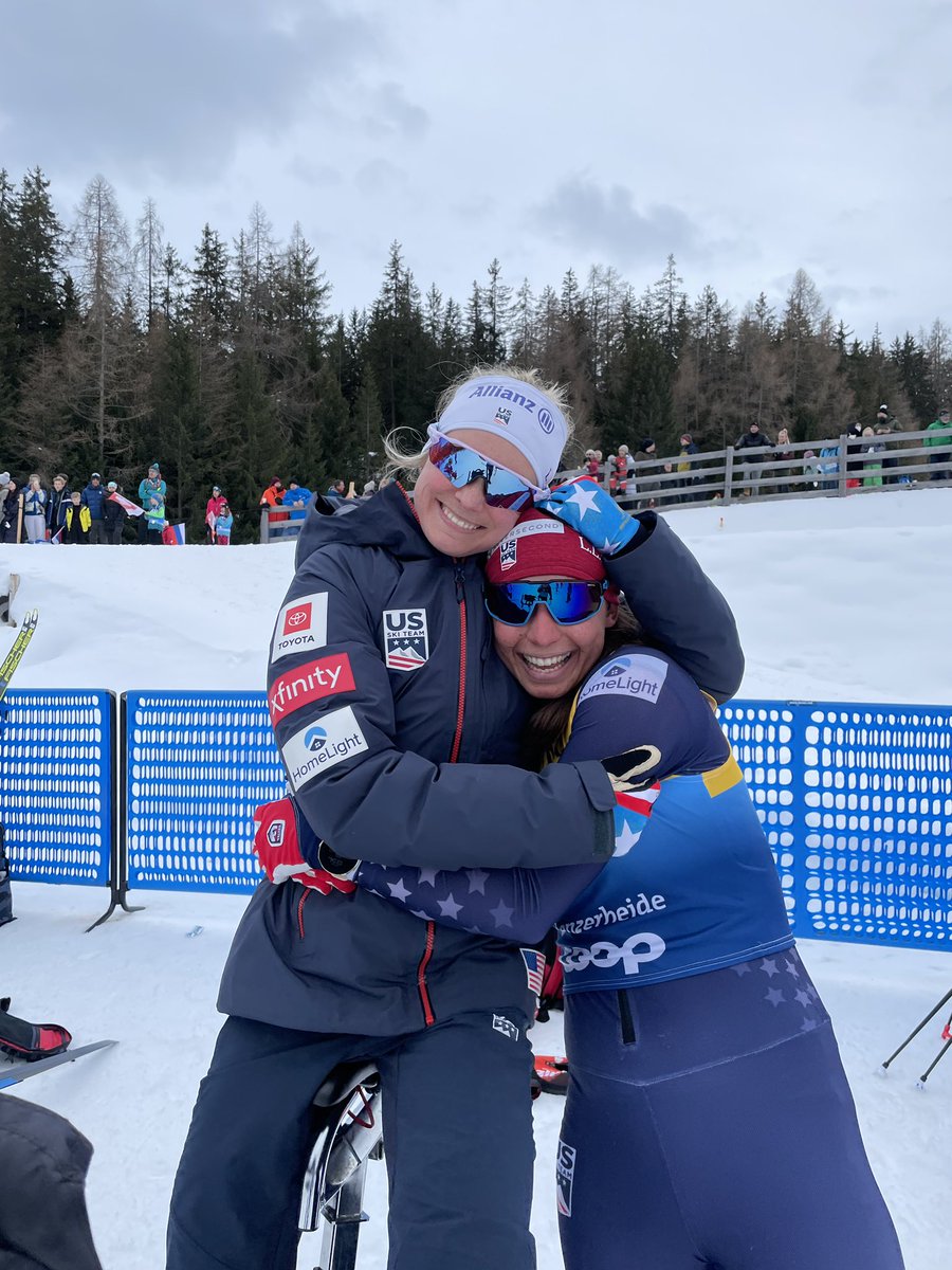 usskiteam's tweet photo. .@jessdiggs and @juliakernski are heading to finals for stage 1 of the @FISCrossCountry Tour de Ski! GOOD LUCK! 🤩 https://t.co/UOWQdG8yQm