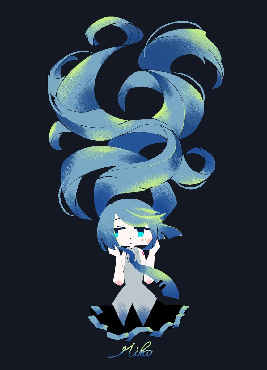 初音ミク 「↑ 」|なののイラスト