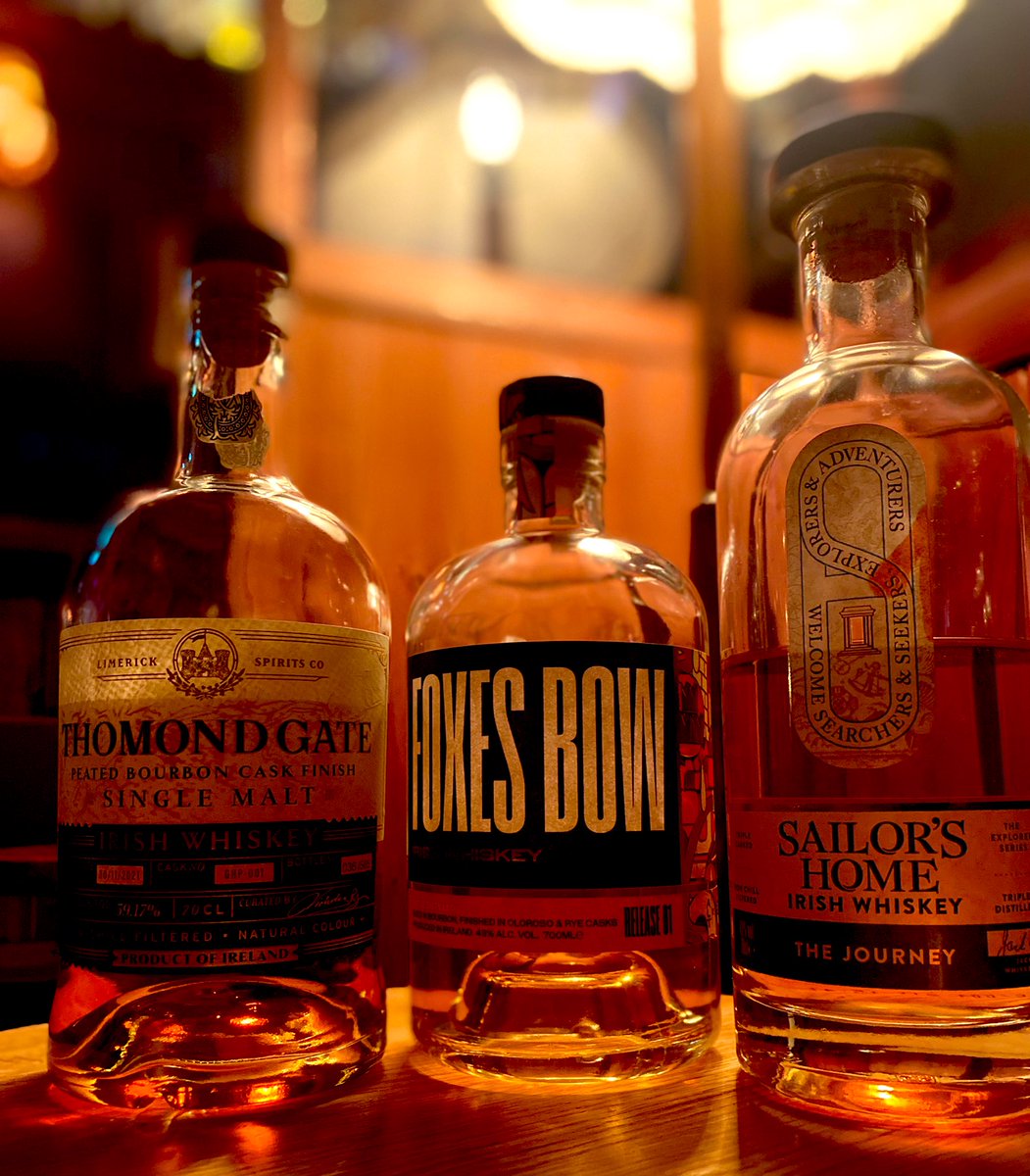 It’s a Limerick thing. All open and pouring <a href="/foxesbowwhiskey/">Foxes Bow Whiskey</a> <a href="/Sailors_Home/">Sailor’s Home Irish Whiskey</a> <a href="/ThomondGW/">Thomond Gate Limerick Whiskey</a>