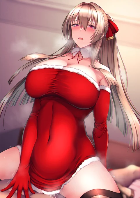 クリスマスに指揮官の私室に来たスウィフトシュア描いてました(大遅刻 