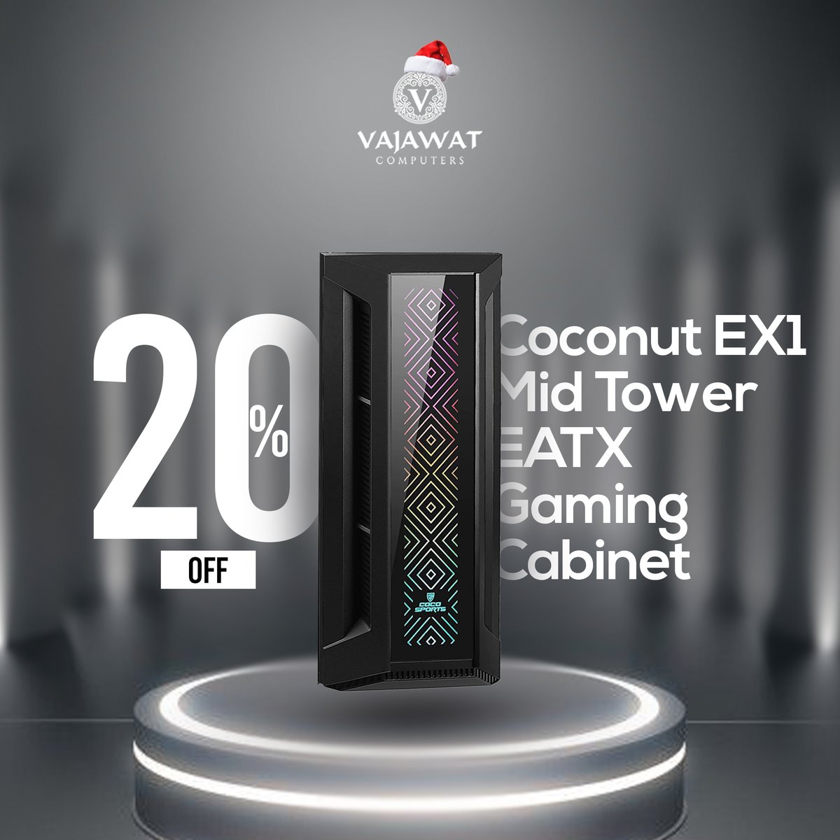 Vajawatcomputer's tweet photo. The Coconut EX1 Mid Tower Gaming Cabinet is a powerful and strong-built cabinet for high-end games.

Make your games more interesting and play without any interruption with this gaming cabinet.

Get yours now at our website.

#vajawatcomputers #cabinet #gamingcabinet https://t.co/fsk2E1ZwRs