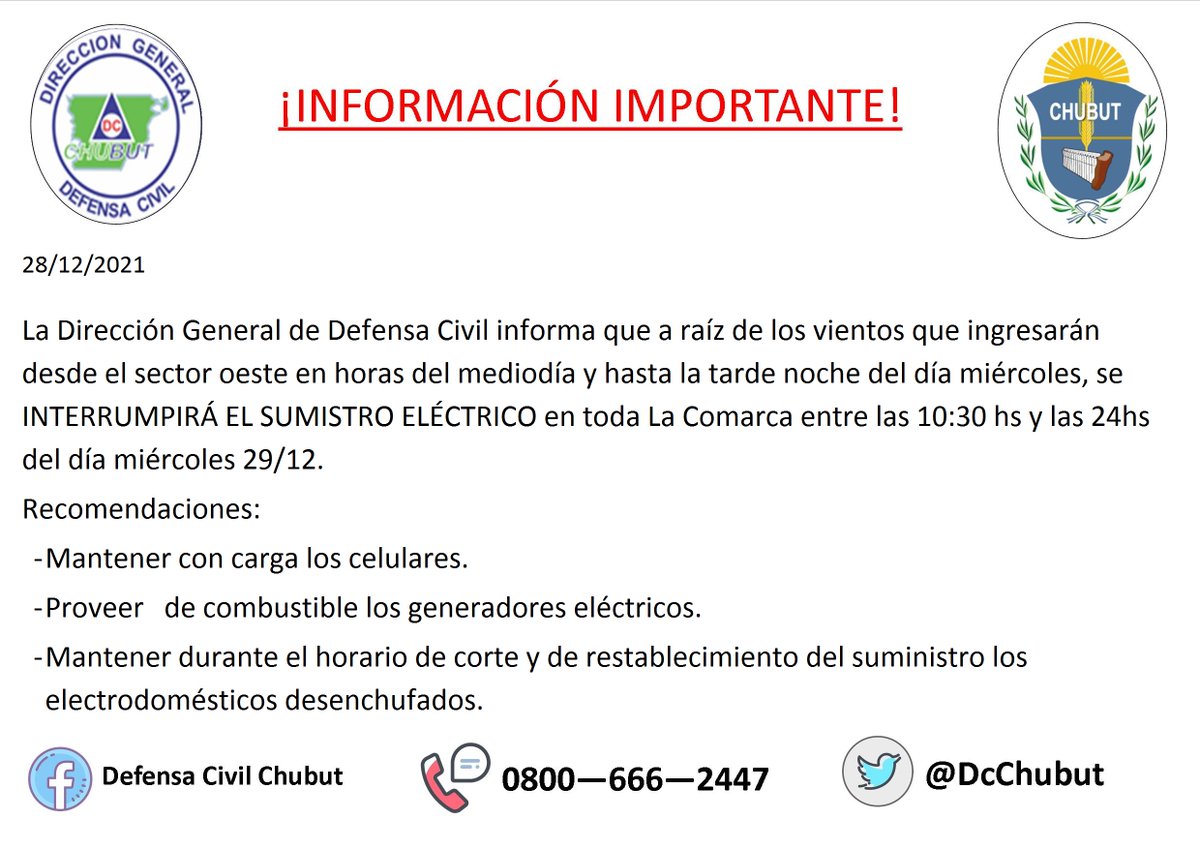 DcChubut's tweet photo. 📣❗INFORMACIÓN IMPORTANTE❗
👇🏼 https://t.co/ygYXP9woT9