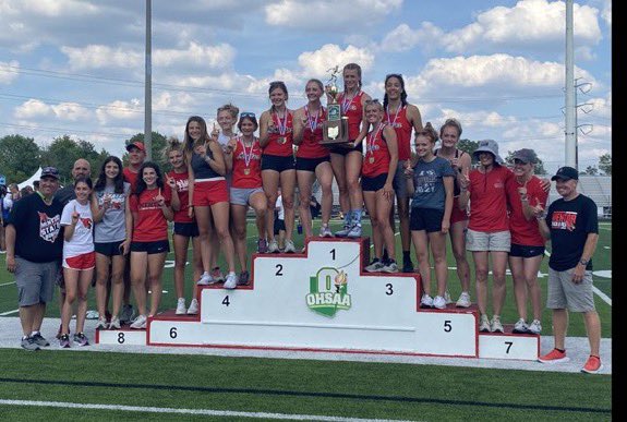 The 2021 Mentor Girls Track State Championship banner reveal &amp; ring ceremony will take place between the girls &amp; boys varsity games tonight. #OnceACard