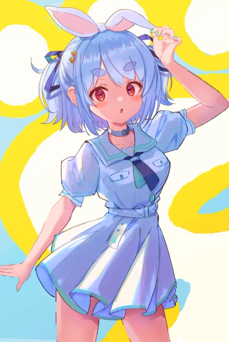 ショートも可愛い🥕
#ぺこらーと #兎田ぺこら新衣装 