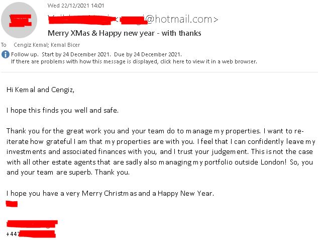 CKBestateagents's tweet photo. Love to receive an email like this from a long serving client who has handed over his lettings portfolio for us to manage and he has never looked back since. #grateful #ThankfulTuesday https://t.co/SEehjRtZoB