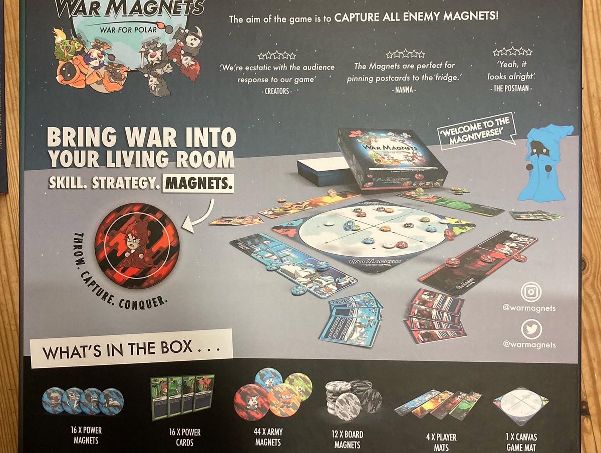 WarMagnets's tweet photo. Still in love with the new box 😍😍😍 #boardgames #gamenight #indiegame #boardgamer #gamingnews #tabletopgames #kickstarter #indiegamedev #indiedev #kickstartercampaign  #gamedev #ttrpg #tabletopgaming #games #gaming #gamingcommunity https://t.co/49wiCz0Y0q