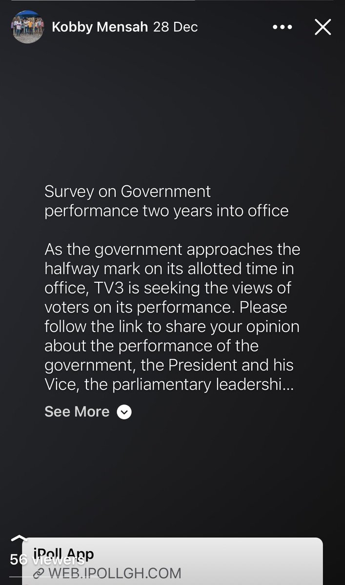thePOE_T's tweet photo. 3 years ago TV3 and iPollgh got into trouble with this iPoll survey on Govt performance, Facebook just reminded me 😝 #accountability #iPoll https://t.co/Rypfg6X4Li