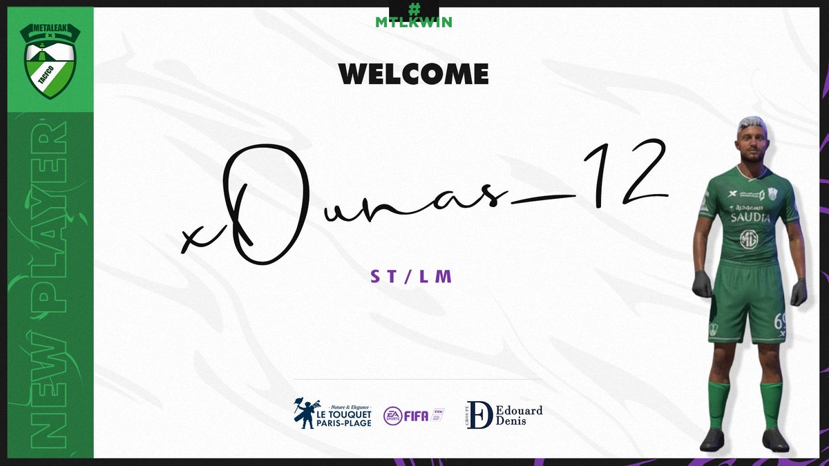 🟢Transfert⚪

Nous avons le plaisir d'accueillir 
<a href="/xOunas_12/">Adam Ounas</a> en provenance de <a href="/GenesiumFC/">Genesium FC ⚽️</a> 

Il défendra les couleurs du club aux postes de #ST/#LM et portera le numéro 69
Bienvenue à toi🤝