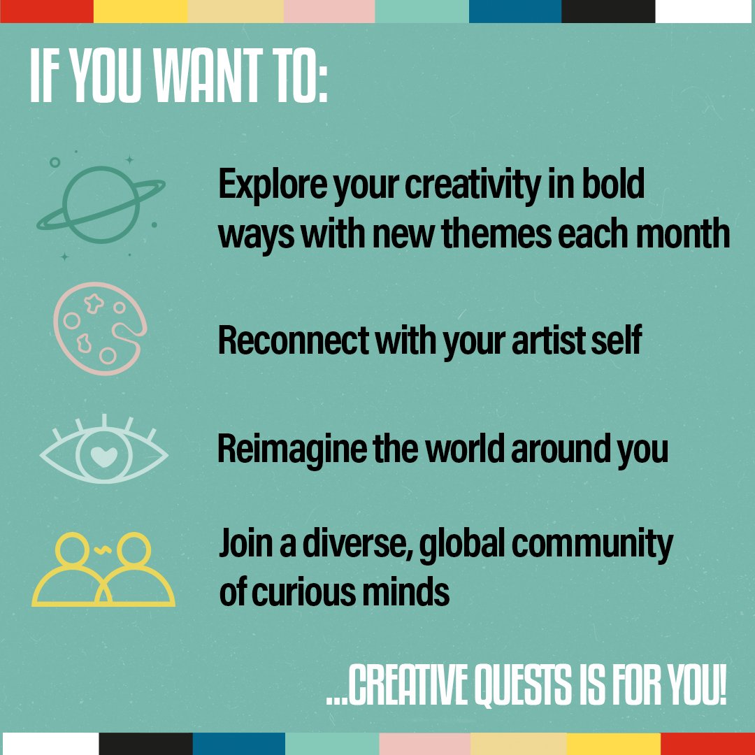 saaamfurness's tweet image. Only 1 week till we get started with #CreativeQuests 2022 🙌 A New Year can be intimidating - so many unknowns, yet so much potential. In the Quest Club we make every day a creative one.

We’re running a sale on all remaining places. 20% off at checkout ❤️ channeltwelve.co.uk/quests/