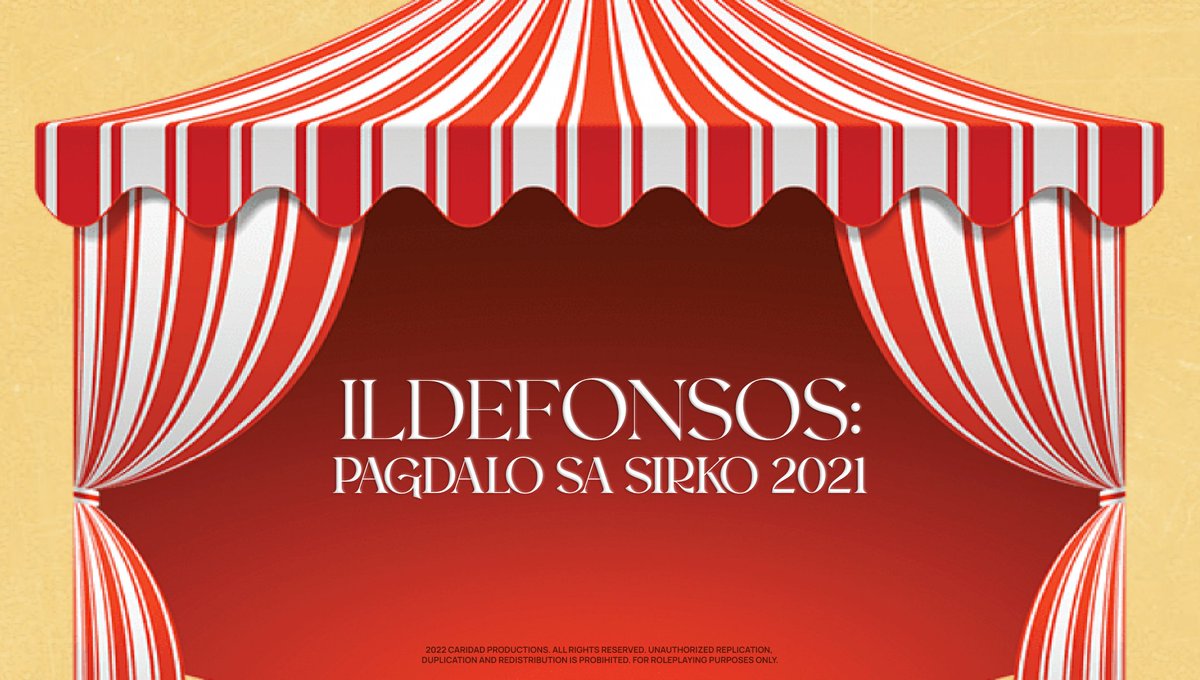 ㅤ 

🎪; ILDEFONSOS SA PINAKA-ENGRANDENG
PALABAS

#RPASKUHAN2021
#TayoSaHulingBuwan 

⠀⠀