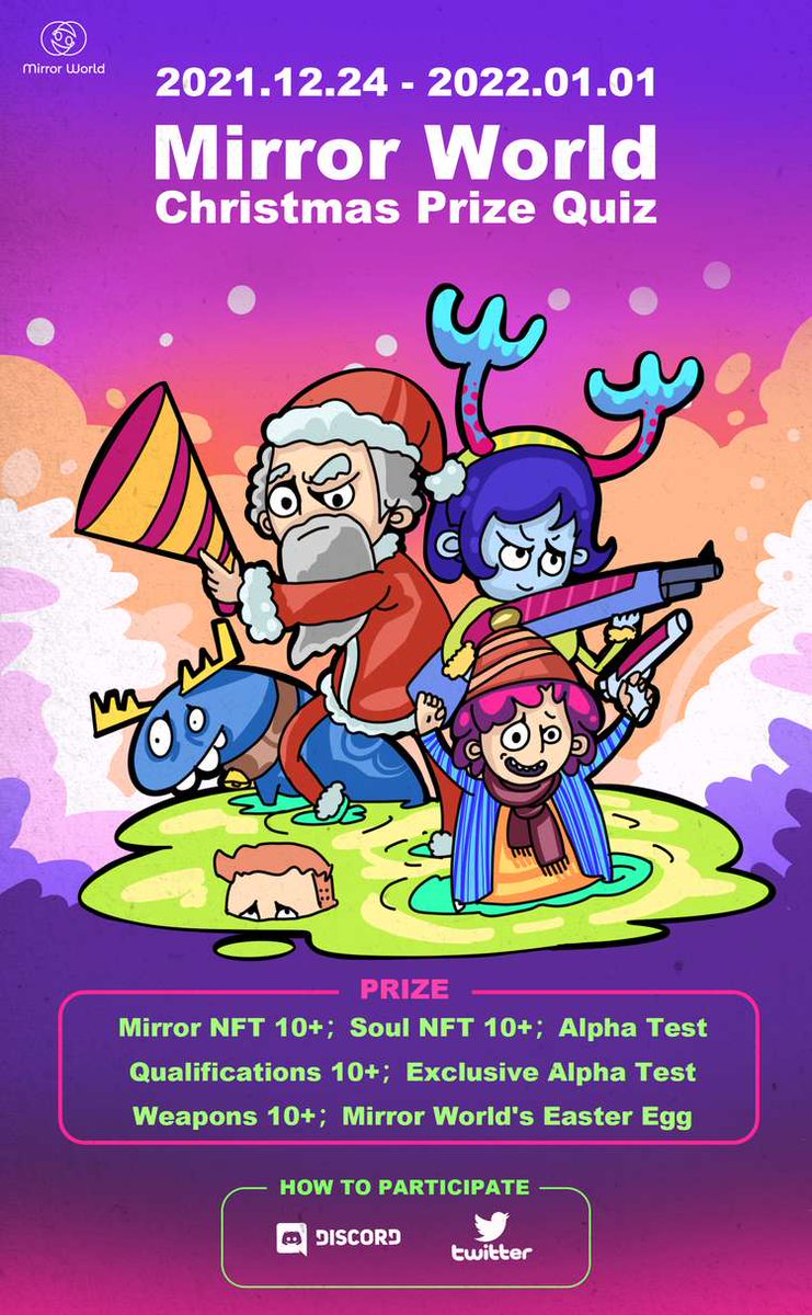 SonicSVM's tweet photo. 🔥#Christmas:Mirror World Prize Quiz🔥

🎁Mirror #NFT ×1 ⏰24H

Q5⃣️MCE Worldview Core Keywords?

A.Rebellious Spirit; Predatory Aggression; Criminal Syndicate

B. Data World; Consciousness Exploration; Trilateral Game

C.Virtual World; Consciousness Control; Life Evolution https://t.co/pZ3VGz1lAe
