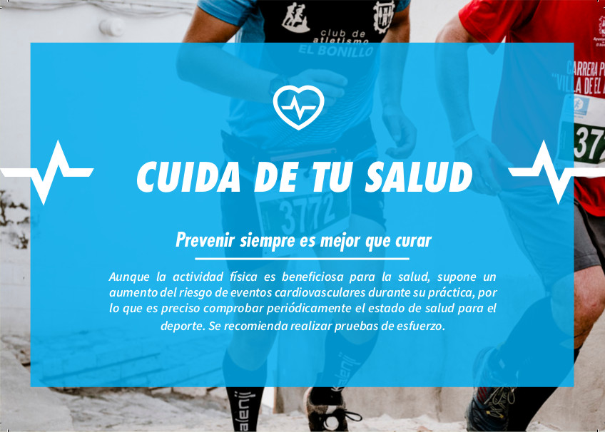 🚩 #CCPP | Si vas a participar en el XX Circuito Provincial de Carreras Populares o VI Circuito de Trail te recomendamos que revises antes tu estado físico.

👉 ¡La salud, lo más importante!

🏃‍♀️ ¿Aún no te has inscritos? ¡Hazlo ahora! 
deportes.dipualba.es/Home/Inscripci…