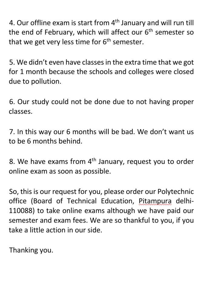 Dhairya77899825's tweet photo. @msisodia @EduMinOfIndia @PMOIndia @CMODelhi @ANI @dpradhanbjp 
#Onlinebteexam #takeonlineexam
#safestudentlife #Students #cancelbteexamoronline #ONLINEEXAM #bte_exam_online_lo #BTE #OmicronInIndia #OmicronVariant 
Take online exam or cancel DELHIBTEEXAM✖️ https://t.co/yCkyUTKtE2