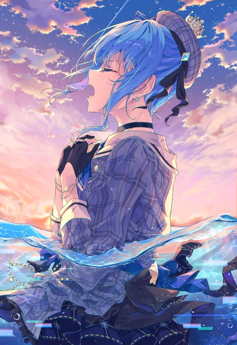 #年の瀬に渾身のイラスト晒すのでフォローしてください
このすいちゃんイラスト☄️!!
自分の頭の中の絵をそのままアウトプットできた&amp;多くの人に見て頂けた思い出深いイラストです! 