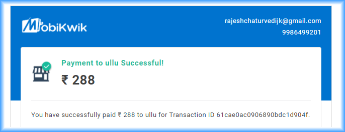 rajeshc5612's tweet photo. @ULLUapp My subscription is not at reflecting into my account! 

The paid money has been deducted immediatety! Expect your kind support. https://t.co/p88wzJys9X