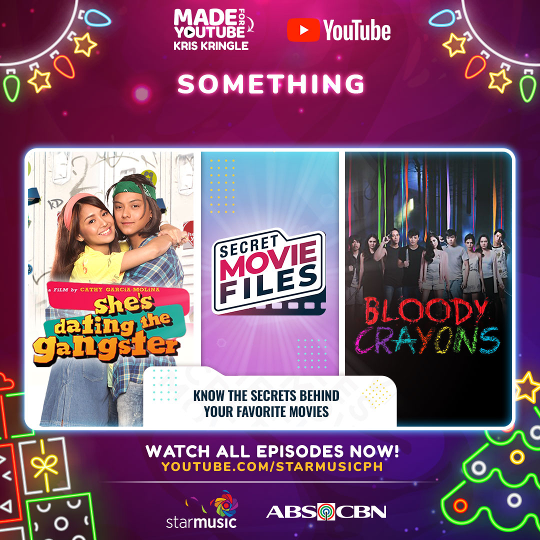 KapamilyaTFC's tweet photo. After seeing She’s Dating the Gangster and Bloody Crayons, watch #SecretMovieFiles to know the stories behind making these classic movies! https://t.co/cFGxDuY9To https://t.co/uZyZqJ6SyS
