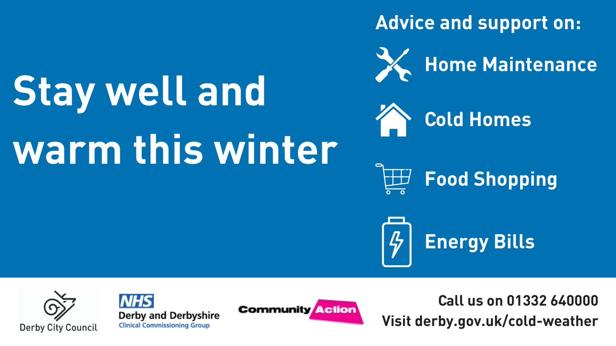 DerbyCC's tweet photo. Derby, its cold out there 🥶⛄

Make sure that you and your loved ones stay safe. It is important that we all #staywellinwinter. If you require assistance over the colder months, there is support and advice available for you. 

Learn more 👉https://t.co/ZV5cqcRaWZ https://t.co/5eQ7YxRSs3