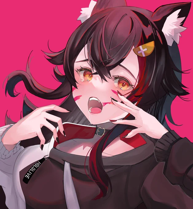 剥がれ落ちたメイク すっぴんのアニマル

 #みおーん絵 
