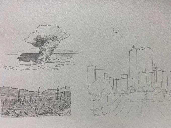 「広島の悲劇と奇跡」の途中絵です。
いつかはこのテーマで描きたいと思っておりました。
キノコ雲や廃墟を描く際などは正直なところ辛かったです…。
でも、予想以上に多くの反響を頂けて驚いております…!!
今回も沢山のいいねリツイートリプライ等、本当にありがとうございます‼️😌✨ 