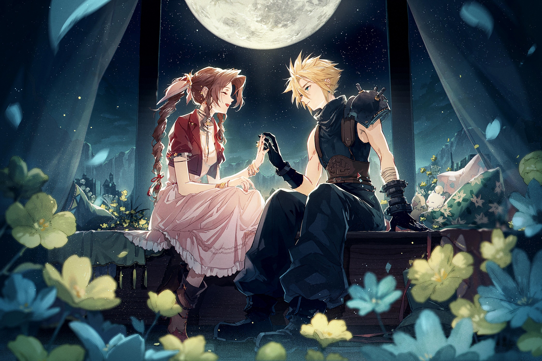 Ramón di X: "Aerith Gainsborough & Cloud Strife (Final Fantasy VII) #fanart  #xiqizhou #illustration https://t.co/DGnds166Gs" / X