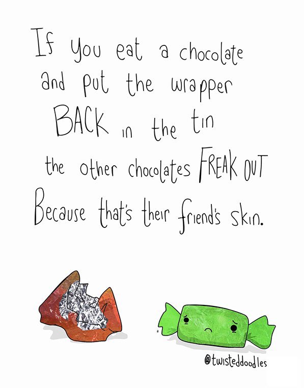 twisteddoodles's tweet photo. Don’t put the wrappers back! https://t.co/pZiPHNHc4m