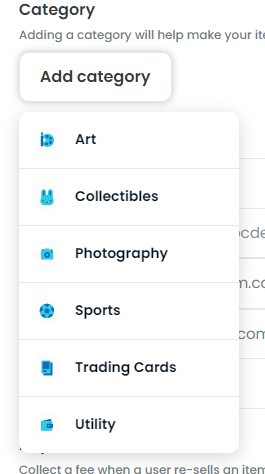 yelocoast's tweet photo. @opensea can someone help to me I cant add music category for create collection https://t.co/aRQknpXy28