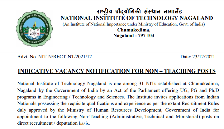 saarkari's tweet photo. ✅National Institute of Technology Nagaland
✅NON –TEACHING POSTS Vacancy
✅Last Date: Feb 2022
#Nagaland #SarkariResult #jobstreet #JobSearch #job #Jobs #JobSeekers #IIT #NIT #Assam https://t.co/9Ifh0rocSw