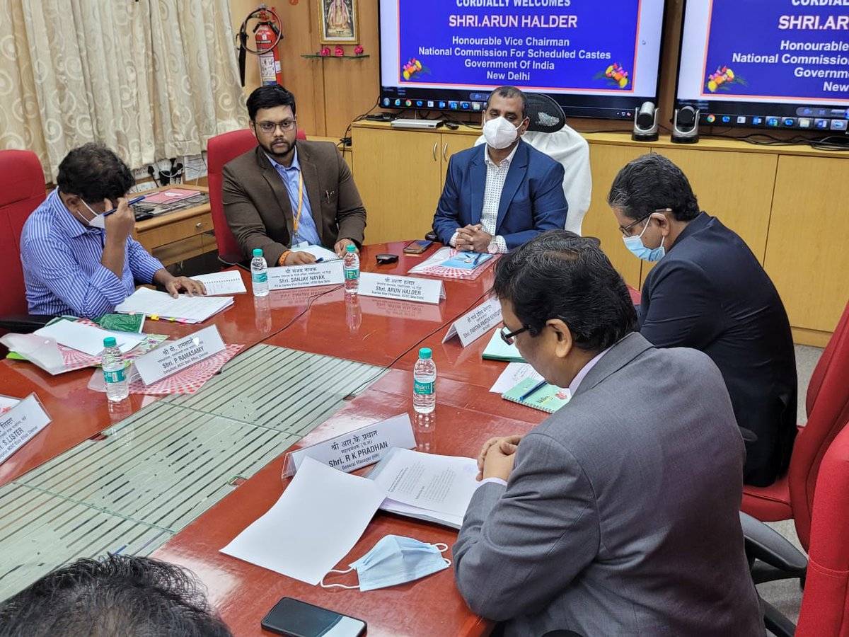 NCSC_GoI's tweet photo. 🇮🇳 Indian Overseas Bank Review:
The National Commission for Scheduled Castes met the Management of the Indian overseas bank in chennai and discussed the implementation of reservation policy for Scheduled Castes.
#NCSC #article388 #ArunHalder #IndianOverseasBank @arunhalderbjp https://t.co/8Mjzc0osZO