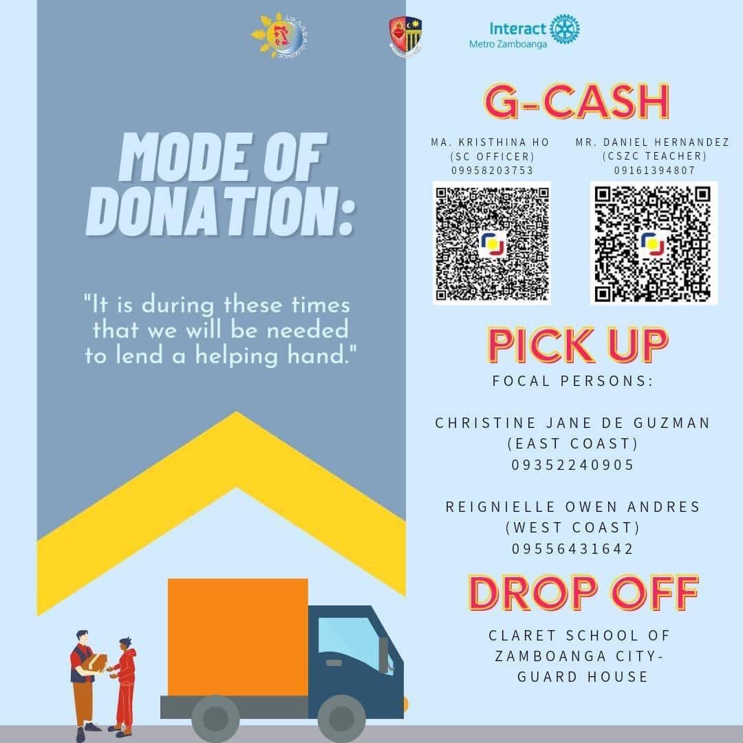 ClaretSHS's tweet photo. #ClaretCountersOdette ‼️
A FUNDRAISING AND DONATION DRIVE FOR TYPHOON ODETTE VICTIMS

Our kababayans are in need of urgent help and relief as the recent landfall of typhoon Odette caused destruction on the lives, jobs, and homes of Filipinos residing in some parts of Visayas and https://t.co/L5z6gBCv81