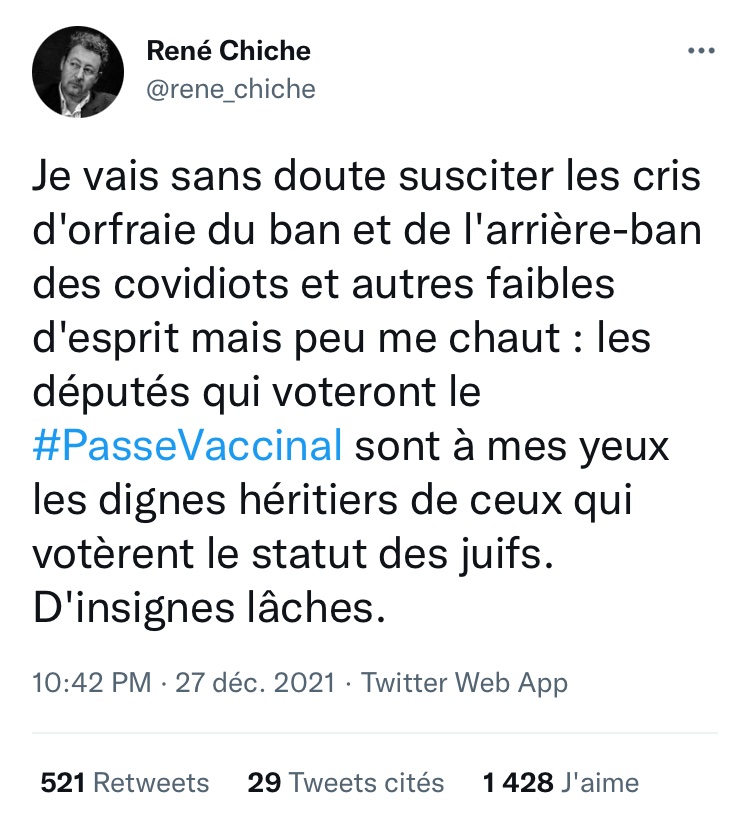 jo_delb's tweet photo. Pauvre type.
Pauvres étudiants qui doivent supporter la médiocrité de ta pensée. 
Pauvres survivants de la shoah qui souffrent d'entendre ce relativisme puant. https://t.co/x3dEOjEGaY