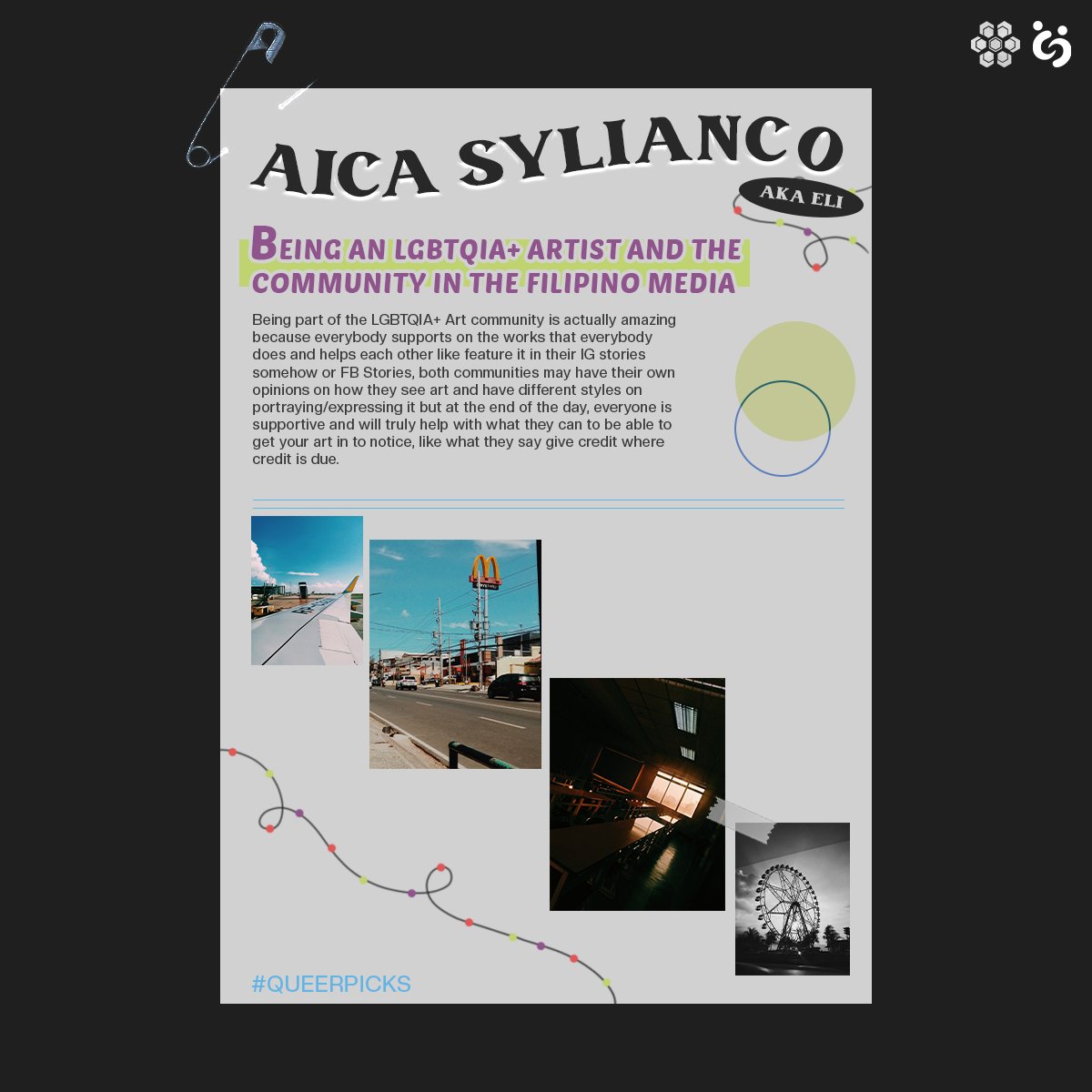 csbbenildehive's tweet photo. 🔔Hear ye! Welcome to #QUEERPICKS, your monthly dose of queer content served with season’s greetings from Filipino Artists. 🎅🏼🌈
Meet our 2nd #QUEERPICK: Aica Sylianco, a poet, a photographer, and a catalyst for change.
See more here: https://t.co/QVbfW7mT0j #QPArtistOfTheMonth https://t.co/CcWXGQlyLV