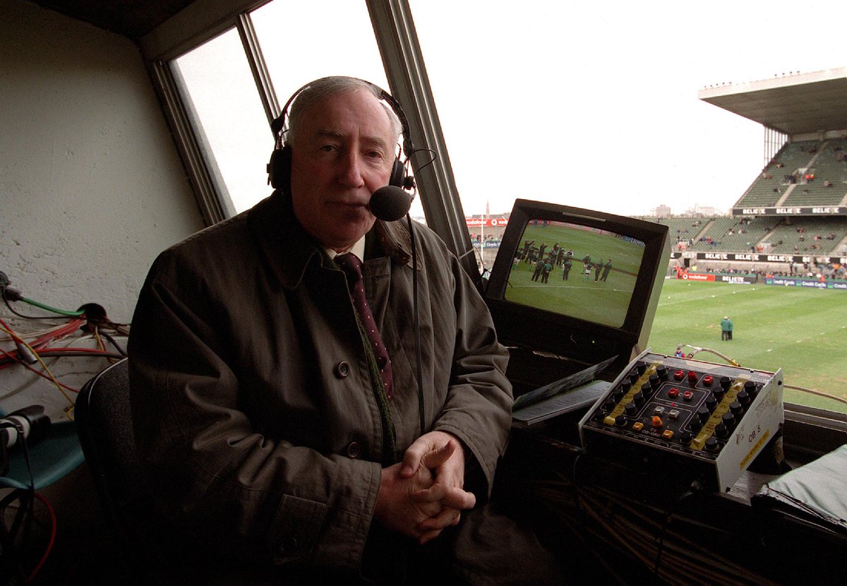 IrishRugby's tweet image. Everyone at #IrishRugby is deeply saddened to learn of the passing of rugby commentator Jim Sherwin.

The 'Voice of Rugby' for generations, Jim was an iconic part of so many of our great days. 

May he Rest In Peace.