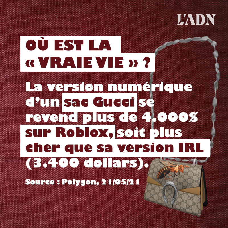 Retour sur 2021 : Plus cher et moins fonctionnel 👝

Info : ladn.eu/nouveaux-usage…

- <a href="/marineprotais/">marine protais</a> pour <a href="/LADN_EU/">L'ADN 🧬</a> #roblox #gaming #gucci