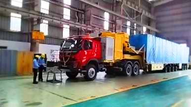 DefenceDecode's tweet photo. The DRDO #VRDE's new Transport-cum-Tilting vehicle was flagged off today by Secretary DDR&D G. Satheesh Reddy. https://t.co/Fs0NMEcbQg