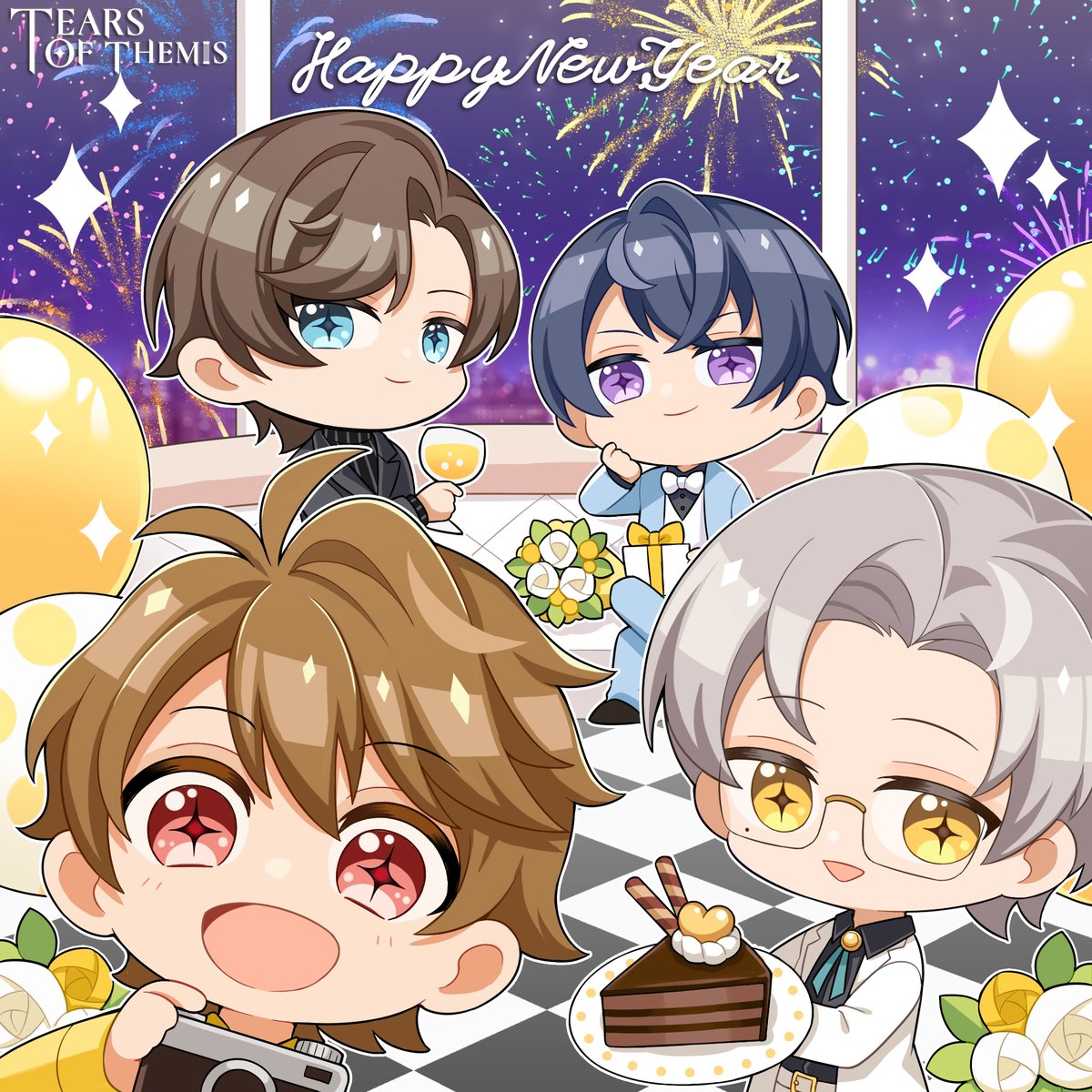🎉Happy New Year🎉

Cheers to another year together! May all your new year wishes come true!

✦ Merch Box Giveaway:
Follow, Like &amp; RT for a chance to win a merch box (canvas bag ×1 &amp; acrylic stand ×1)

✦ Winner picked at random in 48 hours

#TearsOfThemis