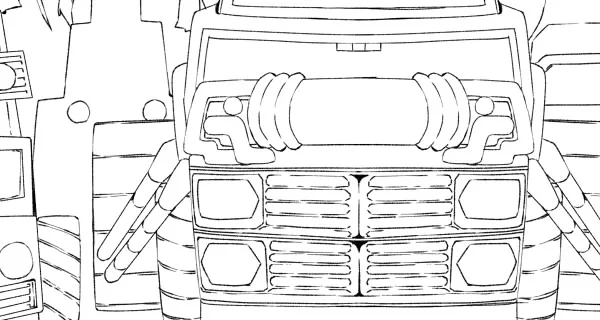 CQLの感想頑張って描いてるよ!これは今日頑張った車の部分 