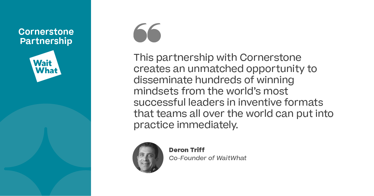 #ICYMI:🎙 Wir freuen uns, unsere exklusive Partnerschaft mit dem preisgekrönten <a href="/mastersofscale/">Masters of Scale</a> Podcast bekannt zu geben und Unternehmen weltweit kuratierte Kurse aus dem Podcast über Cornerstone Content Anytime (CCA) bereitzustellen!

Mehr erfahren: ➡️ csod.info/3mgcmVF