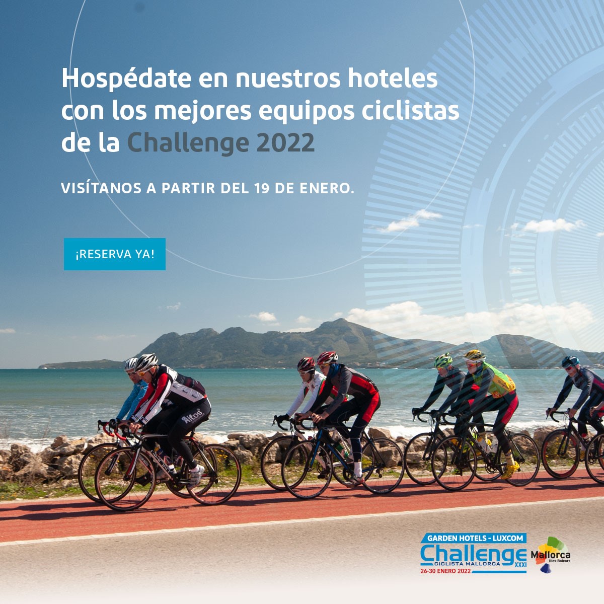 🚵 Se acerca ya la Challenge Mallorca 2022 y en #GardenHotels.
 como patrocinador principal, vamos a tener hospedados a los equipos ciclistas en el #AlcudiaGardenAparthotel y en el #PlayaGardenSelection. ¡Te esperamos!  bit.ly/3qikGFO