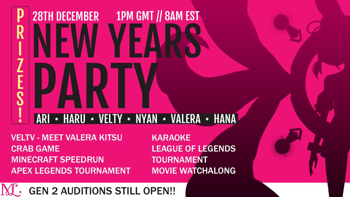 HaruMiyachichi's tweet photo. Hey everyone~ Don't forget to join our party that's starting in less than an hour!🍡
I'll be doing a bunch of 🍡guerilla streams🍡 throughout the day, so keep you eyes open 🌸✨🌸
#MystLive #VTuberEn #Vtuber #NewYear #partytime #gaming #karaoke https://t.co/62NtSkOOsV