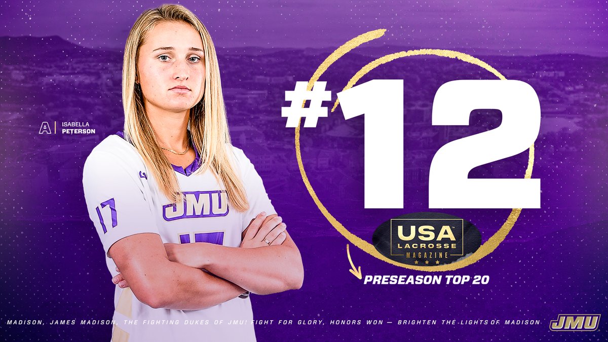 Starting out among the best in the nation.

The Dukes are ranked at No. 12 in the country, according to a preseason poll by @USALacrosseMag.

📰 bit.ly/3qoi7lu

#GoDukes