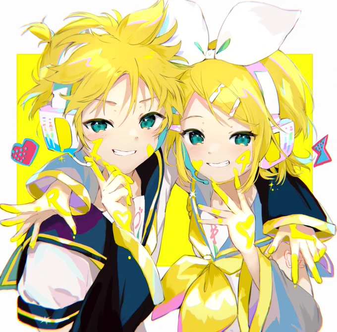 おめでとう! #鏡音14誕 #鏡音誕生祭2021 