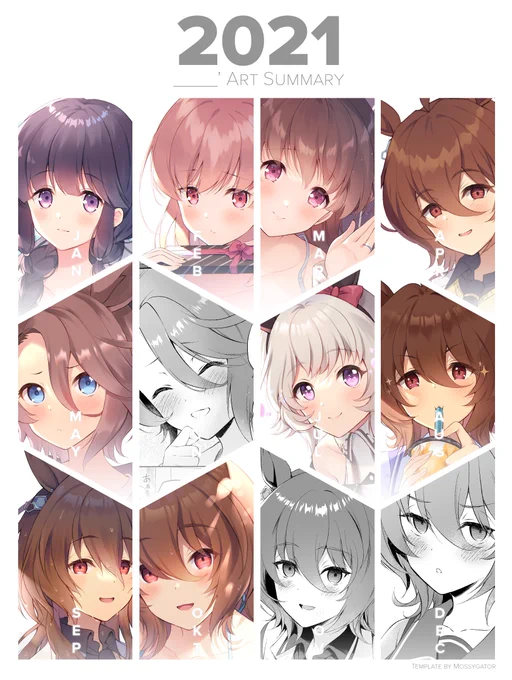 今年の絵を振り返ってみるとタキオンを描いていたね…という年だった気がする。枚数はあんまり無いので来年はもっといっぱい描きたいな～
#Artsummary2021 #2021年の絵を振り返る 
