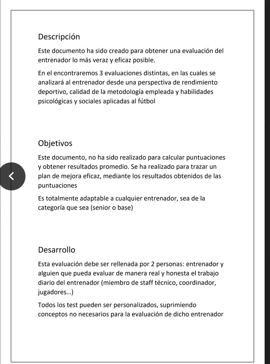 🔗vuelvo a compartir archivo (compartido en Marzo de 2021)

📊 EVALUACIÓN DEL ENTRENADOR en perfil rendimiento/metodológico/social

✅Pasos a seguir:
1️⃣-retuitea
2️⃣-Dale me gusta
3️⃣-Envío enlace de descarga por privado