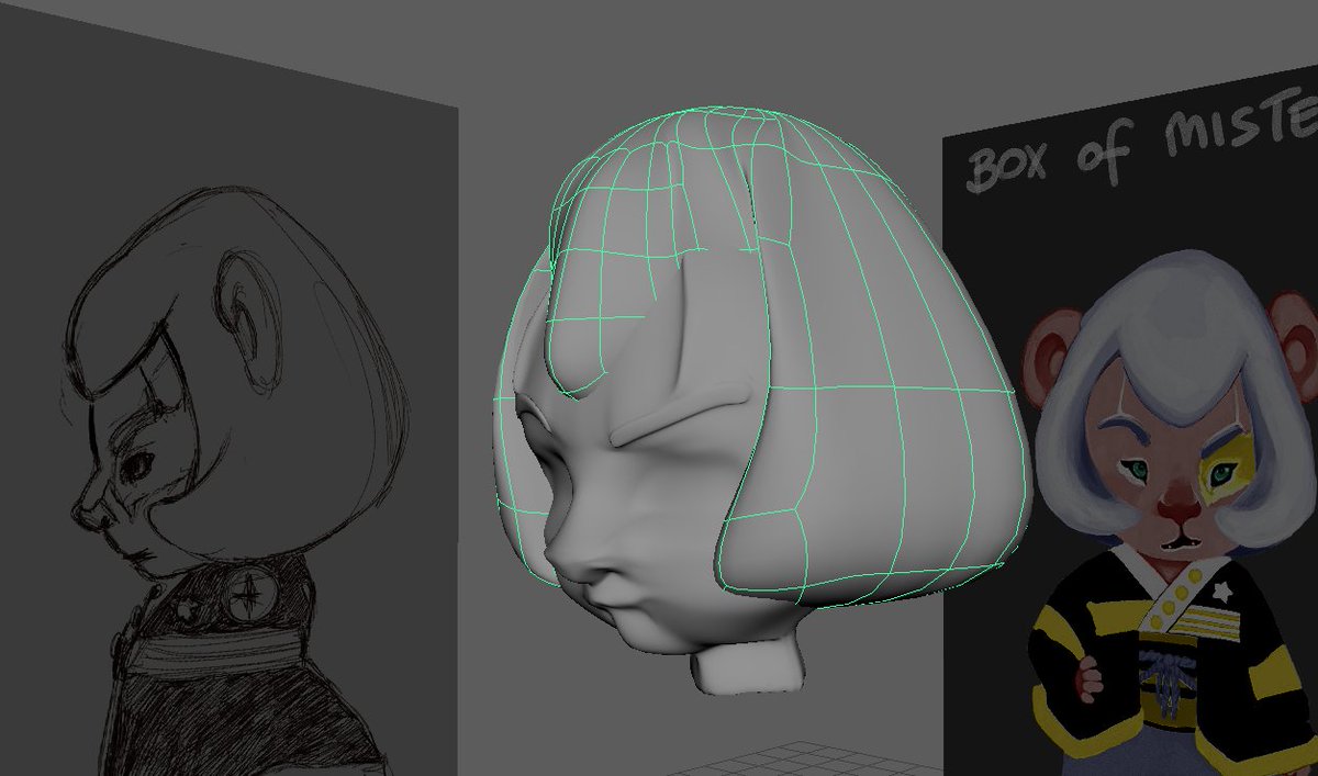 okinuchan's tweet photo. The crests on her forehead were super tricky but I did it! T_T
#learningMaya #Maya #NowTheEars https://t.co/uJgoBkkWKj