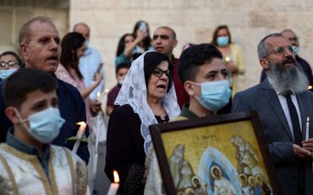 AviKaner's tweet photo. 7,000 Christians lived in Gaza in 2007 when Hamas Muslim Brotherhood terrorists seized power from the Palestinian Authority. Today, only 1,000 Christians remain. https://t.co/BuBwM05fOL